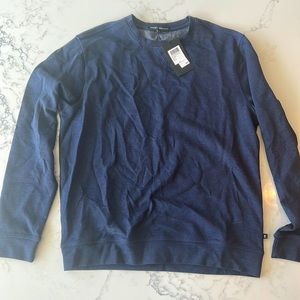 Men’s Long Sleeve Crew, Robert Barakett, Navy, Large